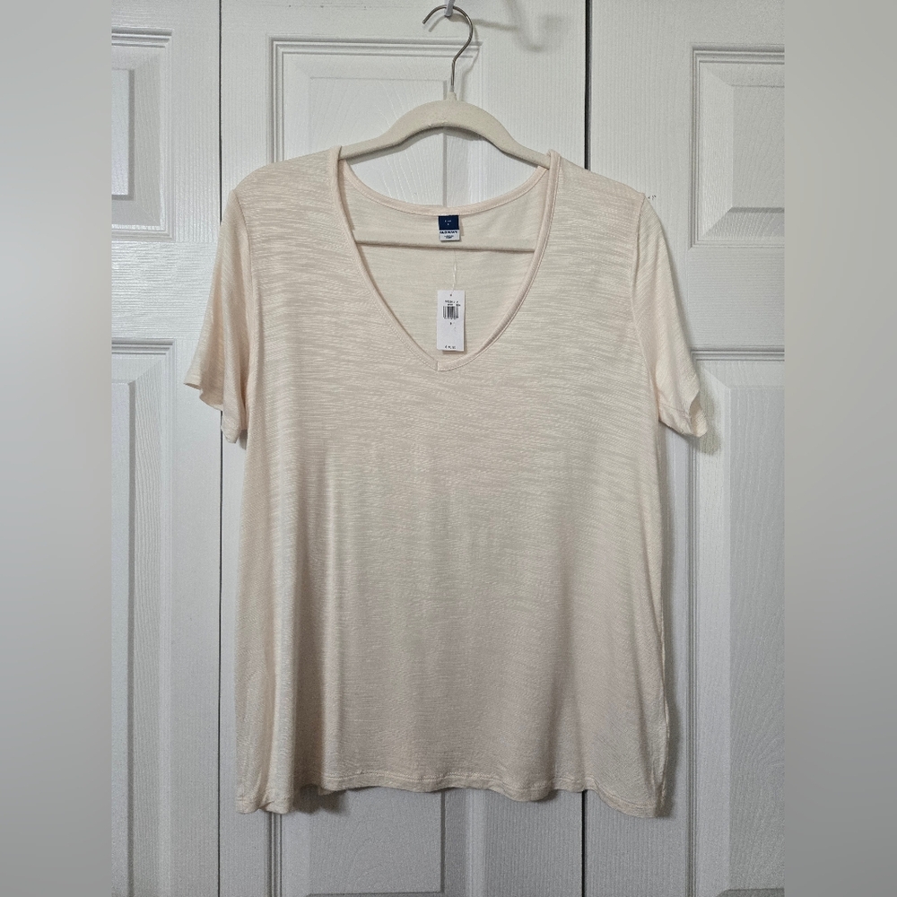 Old Navy Luxe Ivory Top, Size Small, Soft Fabric, New With Tags Attatched